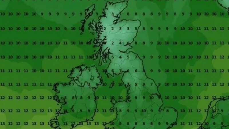 Parts of Scotland are set to be colder than Norway at the beginning of June (Image: wxcharts)