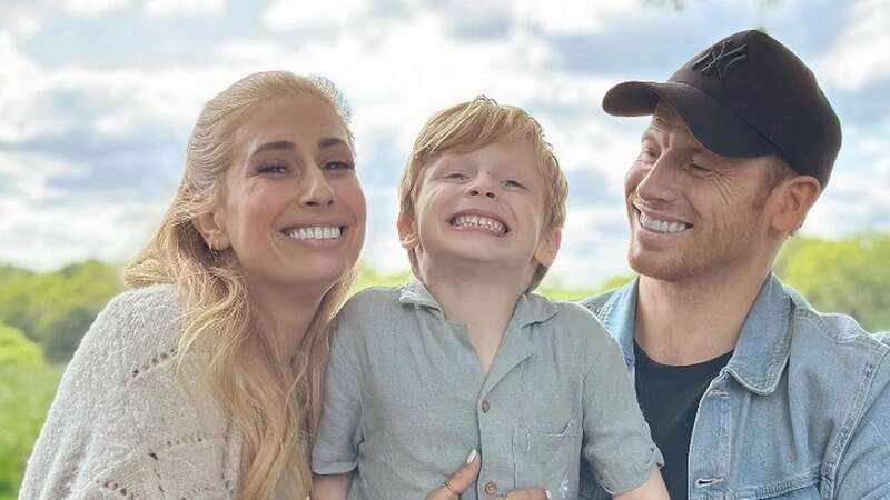 Stacey pictured with husband Joe and son Rex