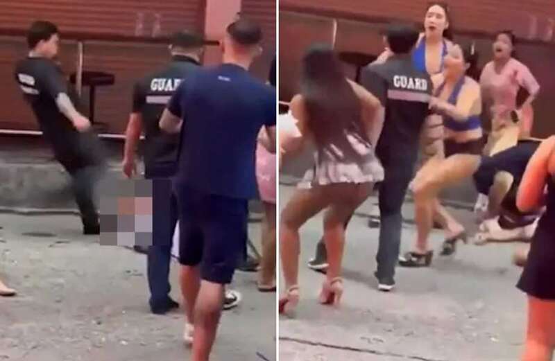 The bouncer later apologised for his actions after a shocking brawl broke out over a disputed bar bill