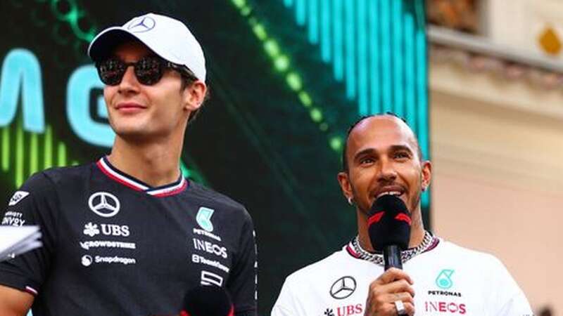 Lewis Hamilton revealed team-mate George Russell was given a front wing upgrade (Image: Getty Images)