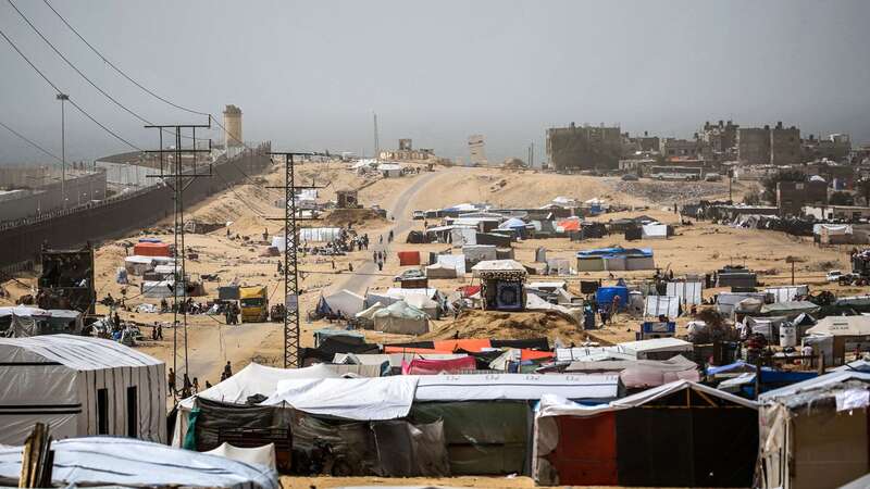 Tent encampments housing displaced Palestinians in Rafah, now under siege from Israeli forces (Image: AFP via Getty Images)