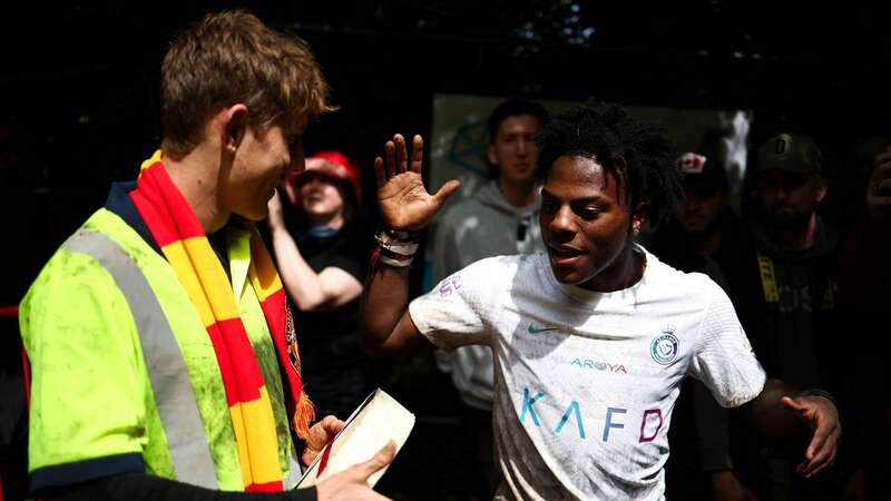 YouTuber IShowSpeed needed to be treated for an injury after taking part in the famous cheese rolling contest (Image: AFP via Getty Images)