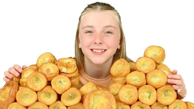 Tallulah Dent, 11, would only eat Yorkshire Puddings for dinner (Image: SWNS)