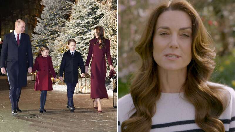 The Prince and Princess of Wales and two of their children at Christmas (Image: PA)