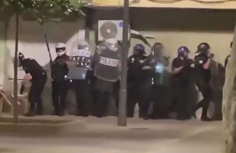 Video shows the horror moment rival gangs clashed in Palma amid anti-tourist protests