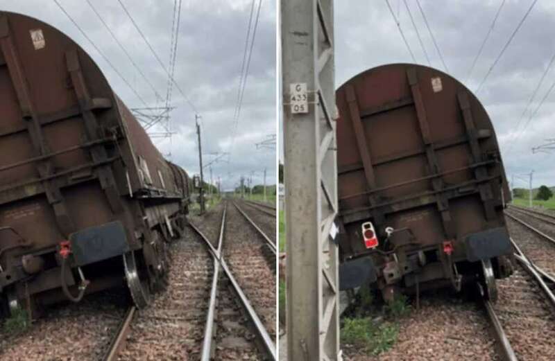 Shocking pictures show the derailed train near Carlisle