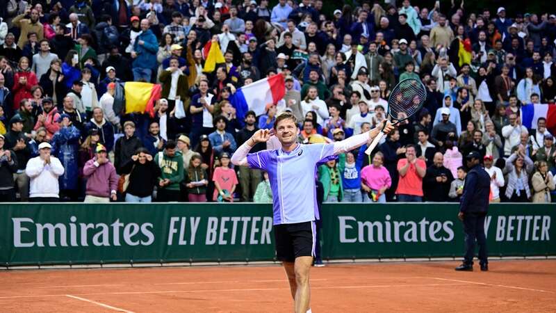 David Goffin of Belgium celebrates after winning against Giovanni Mpetshi Perricardin of France (Image: 2024 Eurasia Sport Images)