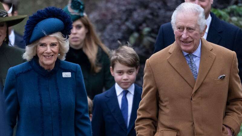 King Charles, Camilla, and Prince George attending St Mary Magdalene Church (Image: UK Press via Getty Images)