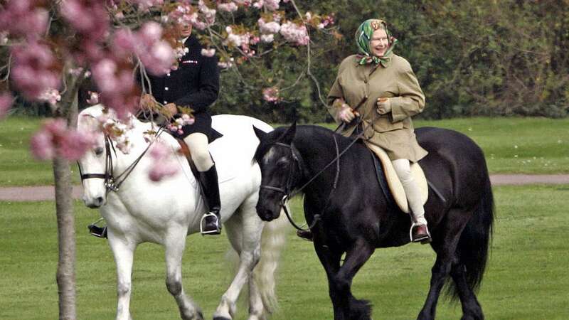 The late Queen rose her beloved Fell pony Emma for 15 years (Image: UK Press via Getty Images)