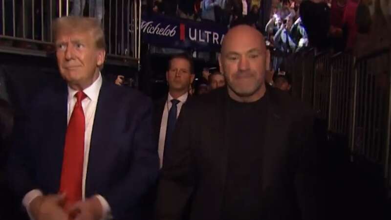 Donald Trump attended UFC 302 (Image: Getty)