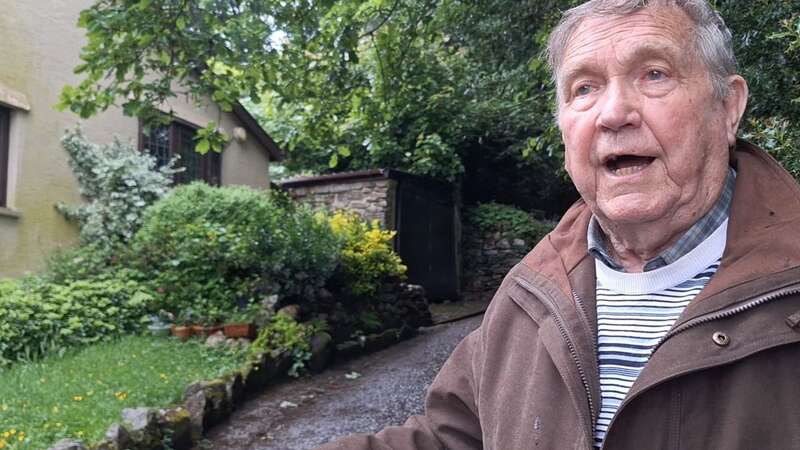 Resident Terrence Cook, 88, blocked council highway workers (Image: Media Wales)