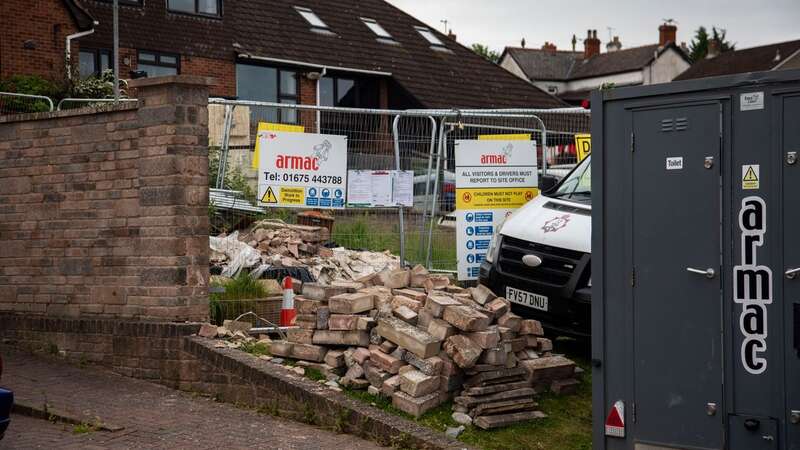 Demolition work has begun at the man cave (Image: SWNS)