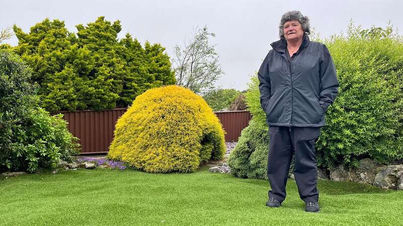 Val Starbuck paid the gardening company £10k but was left with holes in her lawn (Image: IOW County Press/Solent News)