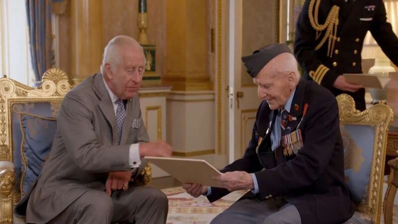 Charles and Camilla host D-Day heroes at Buckingham Palace for poignant meeting