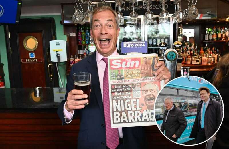 Farage pledged to draw even with the Tories 