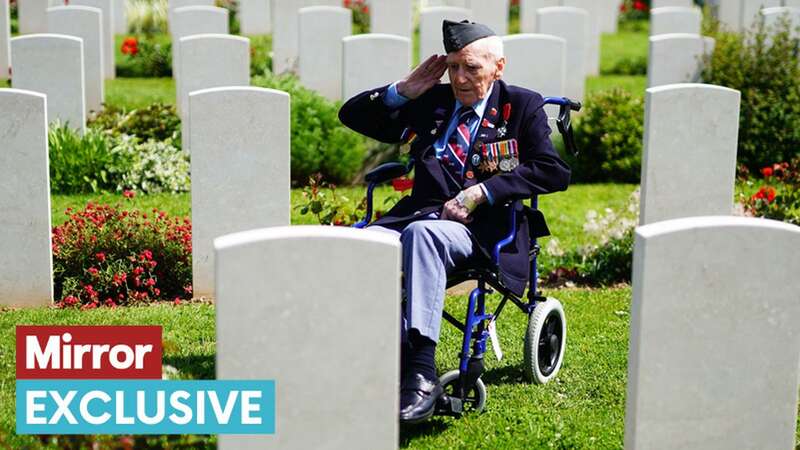 RAF veteran Bernard Morgan, 100, from Crewe, salutes the fallen ahead of the Royal British Legion Service of Commemoration (Image: PA)