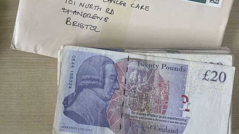 The mysterious donation of £1,100 in cash (Image: Hannah Drury/SWNS)