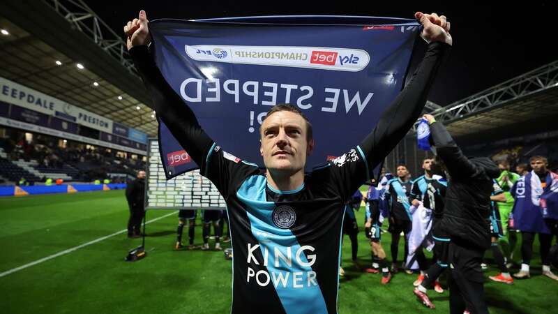 Jamie Vardy celebrates Leicester City