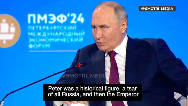 Vladimir Putin was praised in the propaganda video (Image: smotri_media/ East2west News)