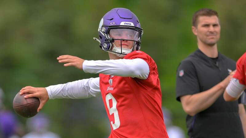 J.J. McCarthy is not taking the first-team reps at Vikings practice (Image: Nick Wosika/Icon Sportswire via Getty Images)