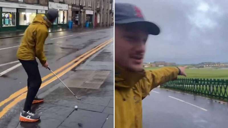 A golfer hit from a street in St Andrews (Image: wyatt.messmer/Instagram)