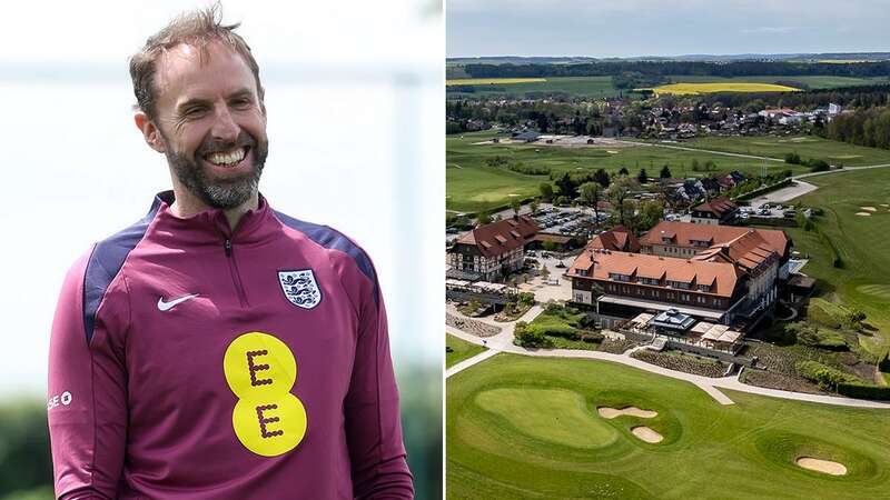 Gareth Southgate looks on during a training session (Image: The FA via Getty Images)