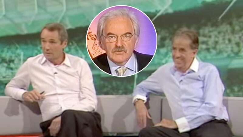 Des Lynam and Jimmy Hill on Match of the Day (Image: BBC)