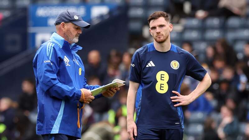 Scotland manager Steve Clarke with captain Andy Robertson (Image: Ian MacNicol)