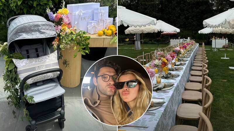 Sofia and her music producer husband celebrated the arrival of their first child in style