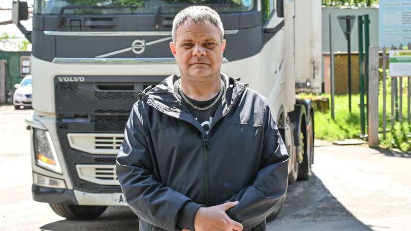 Protestor Simmo Burgess outside Walleys Quarry landfill site (Image: SWNS)