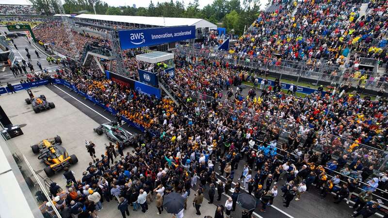 Fans on track for the podium ceremony after the Canadian Grand Prix (Image: Getty Images)