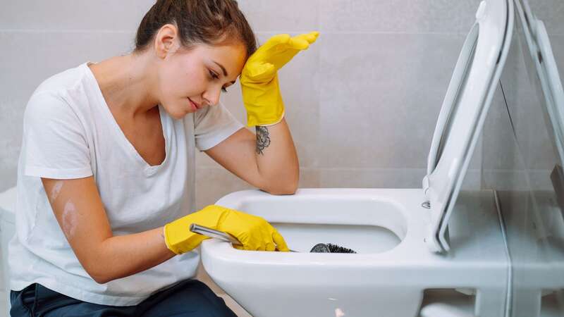 Yellow stains can be a real pain around the toilet seat (Image: Getty Images)