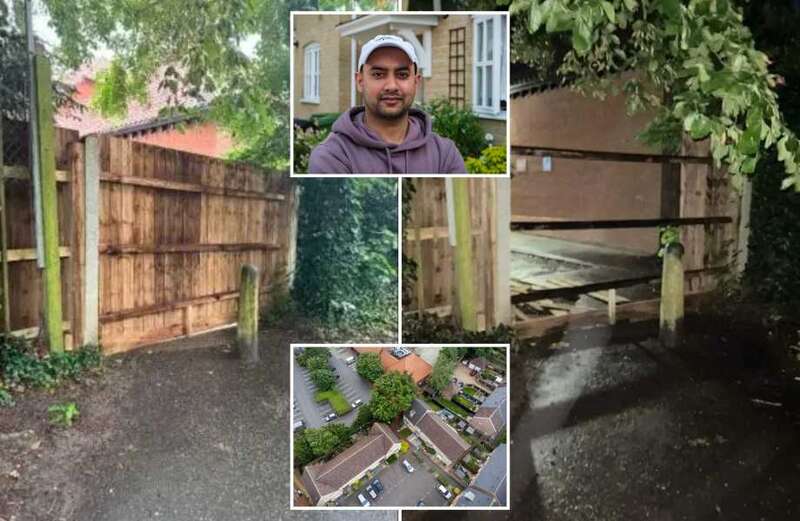 Pictures show how mystery fence was torn down