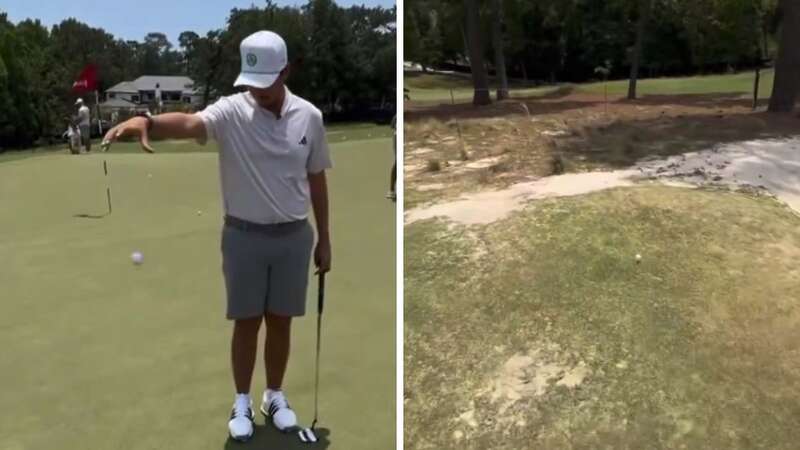 Golf balls continue to roll off the greens at Pinehurst (Image: X)