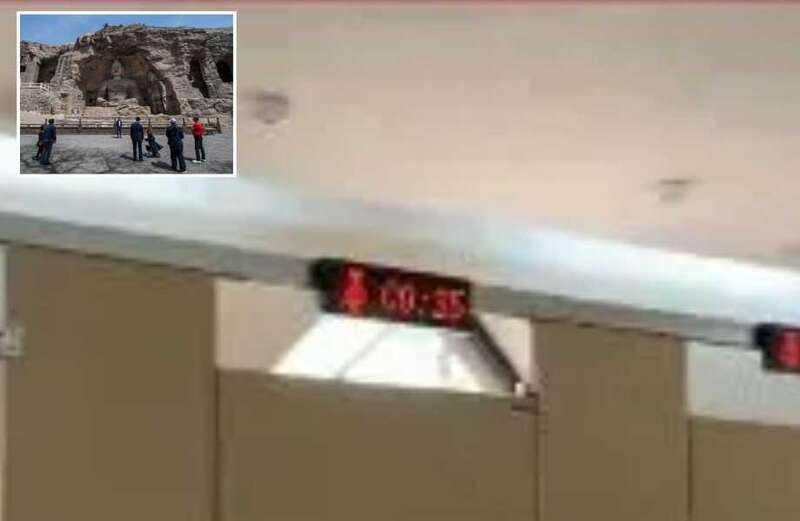 China’s Yungang Buddhist Grottoes has a new attraction, toilet timers which tell you long long you