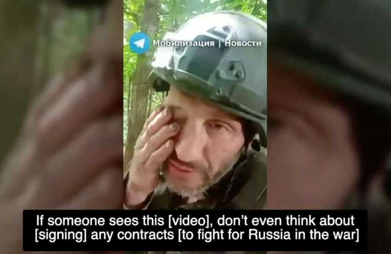 Watch the dehydrated fighter begging fellow Russians not to enlist as he reached three days without food and drink