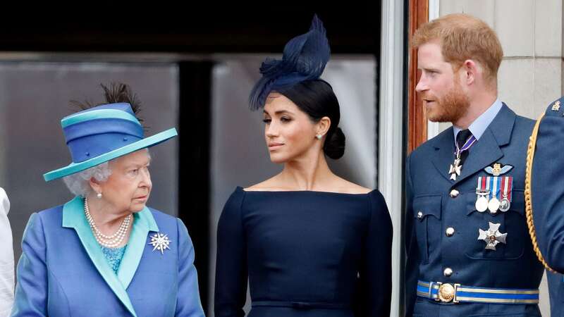 The Queen made a telling decision regarding Harry and Meghan ahead of the 2022 Trooping the Colour (Image: Getty Images)