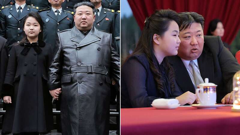 Kim Jong-un with his daughter Kim Ju-ae in November last year (Image: KCNA VIA KNS/AFP via Getty Image)