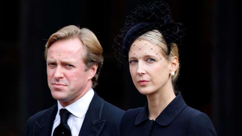 Thomas Kingston and Lady Gabriella Kingston attend the Committal Service for Queen Elizabeth II at St George