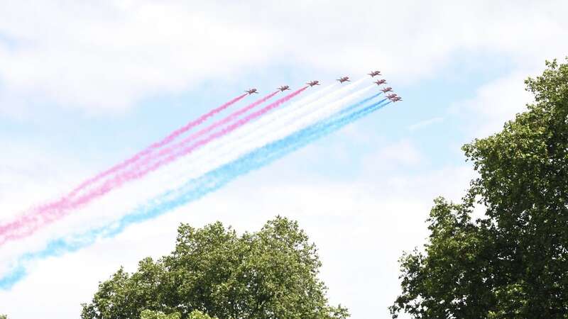 The Battle of Britain Memorial Flight did not take part in the flypast (Image: Jack Dredd/REX/Shutterstock)