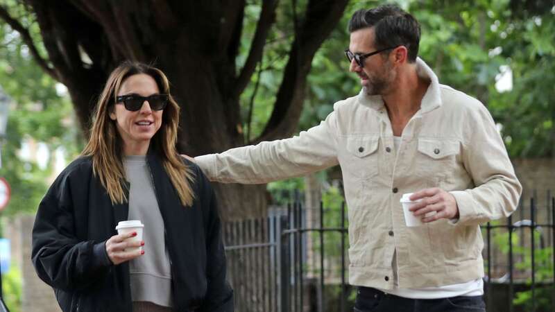 Mel C was papped with a mystery man as she took her dog for a walk in London this week (Image: EROTEME.CO.UK)