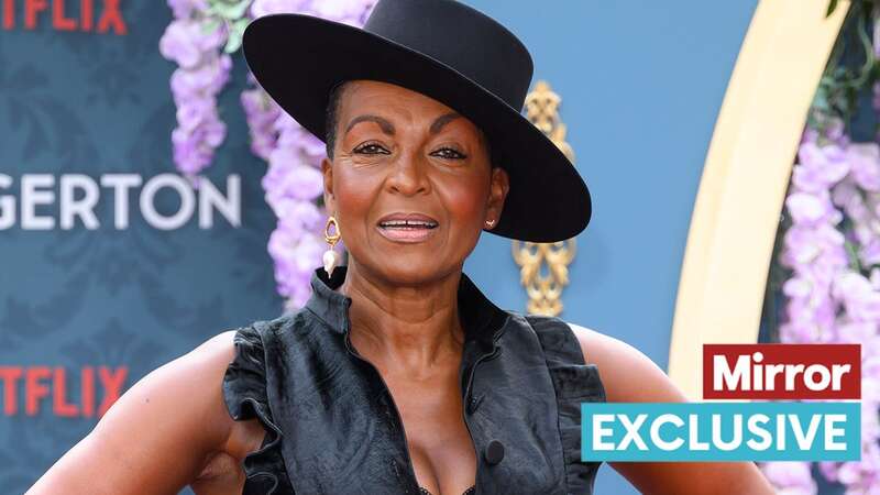 Adjoa Andoh on the red carpet at a Bridgerton screening in London (Image: WireImage)