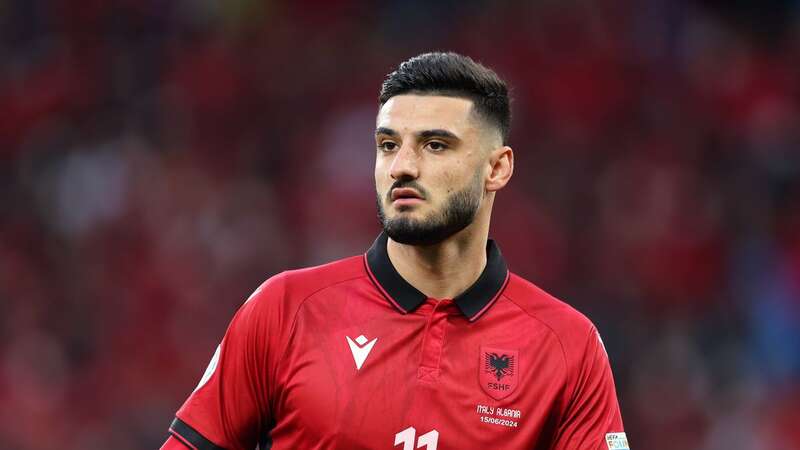 Armando Broja of Albania looks on during the UEFA EURO 2024 group stage match vs Italy