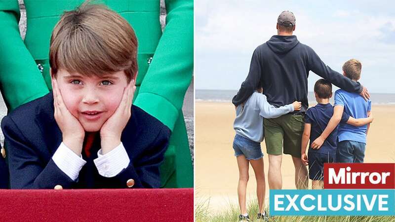 Prince Louis and the rest of the Wales family on the balcony at Buckingham Palace (Image: Getty Images)