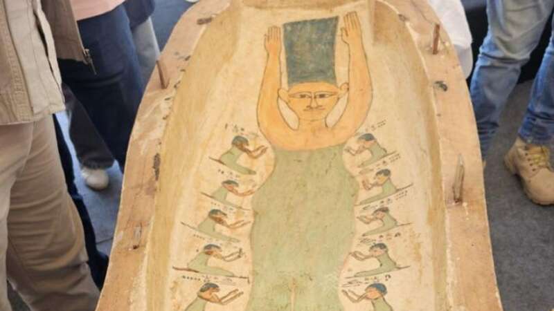 An Ancient Egyptian sarcophagus depiction has been compared to Marge Simpson