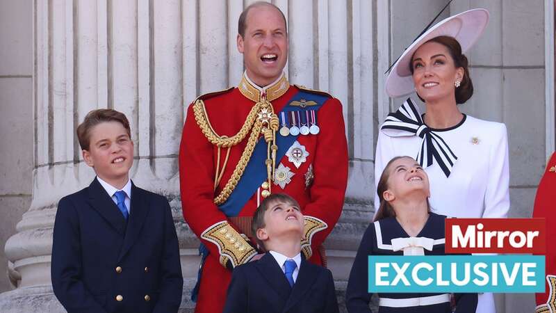 Kate, William and their children wave to cheering crowds at Trooping the Colour (Image: James Whatling)