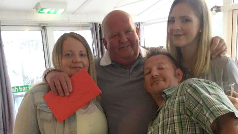 Malcolm Stocker, centre, with his children, Kerry-Ann Taylor, Emma-Jane Stocker and Lee Stocker (Image: Emma-JaneStocker/BNPS)