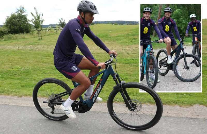 Some England stars looked the part on two wheels