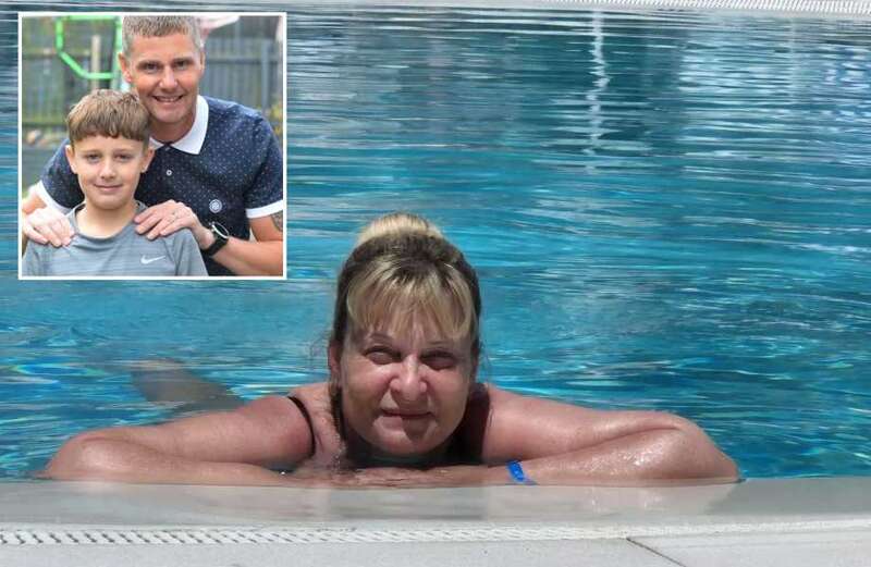 Father and son in poolside rescue bid