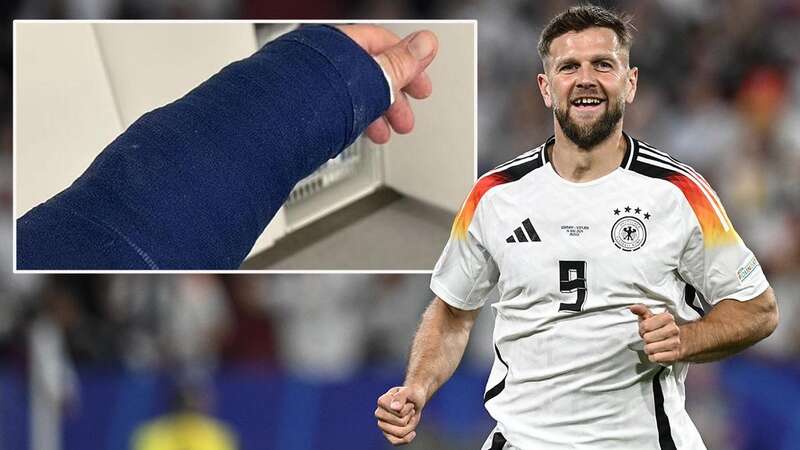 Kai Flathmann was the unlucky fan who broke his hand (Image: kickse/Instagram)